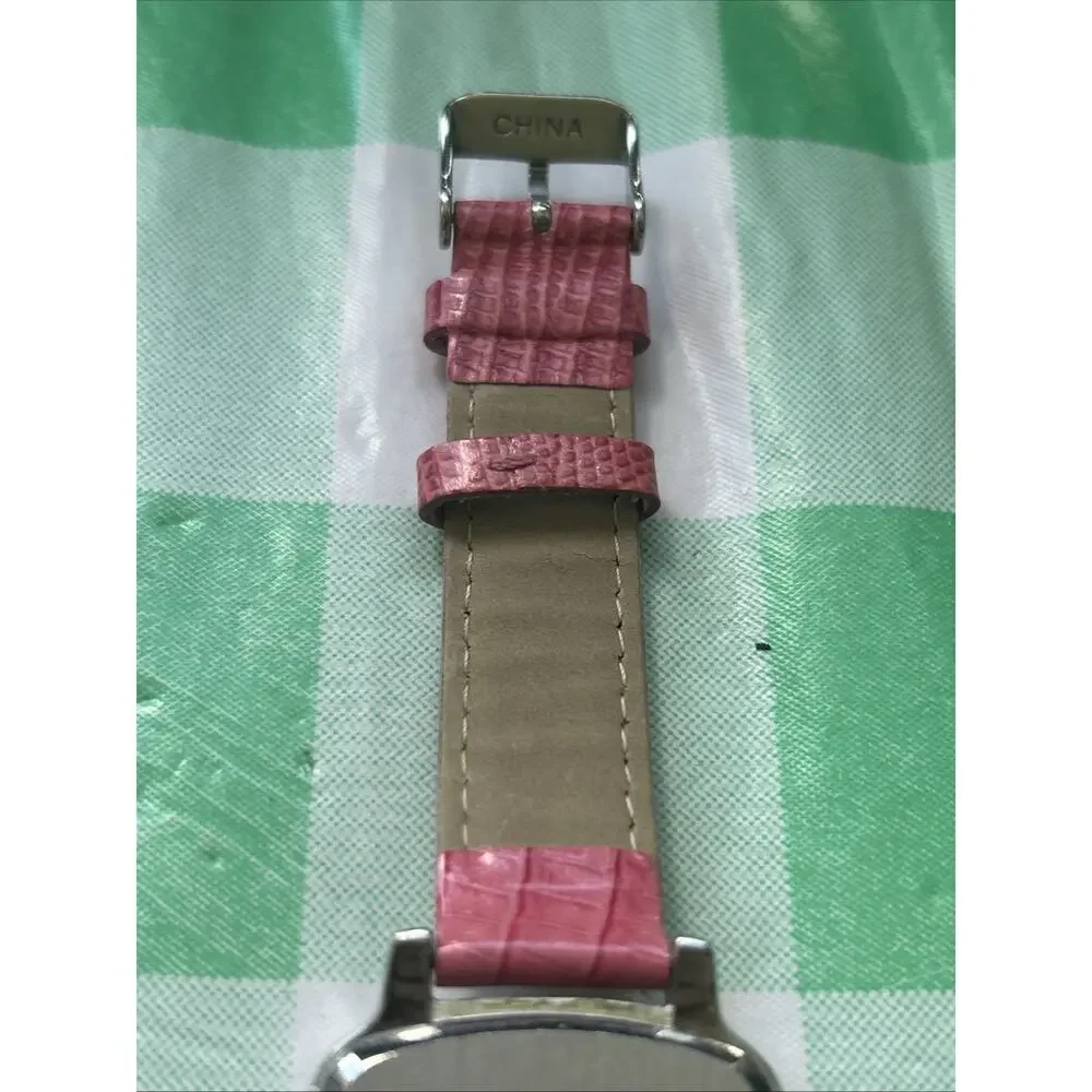 Embassy By Gruen Silver Tone Pink Band Women’s Quartz Watch